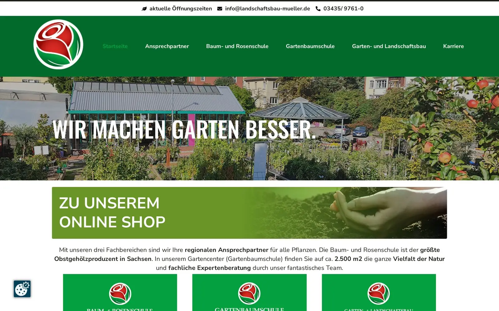 Startseite von Baum- und Rosenschule