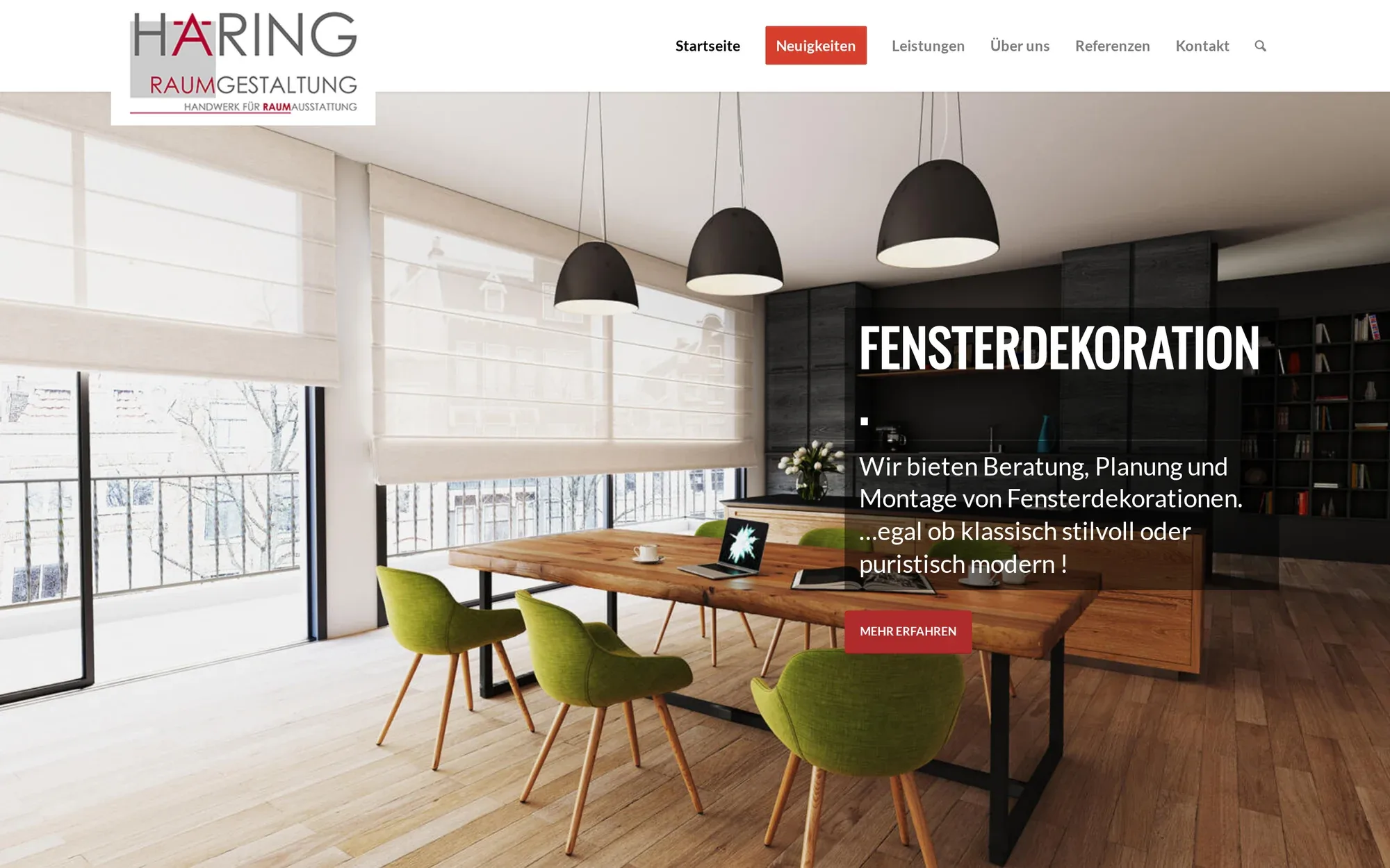 Startseite von Häring Raumgestaltung