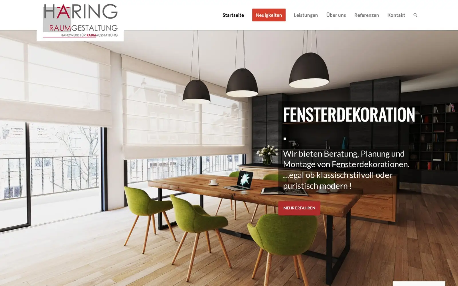 Startseite von Häring Raumgestaltung