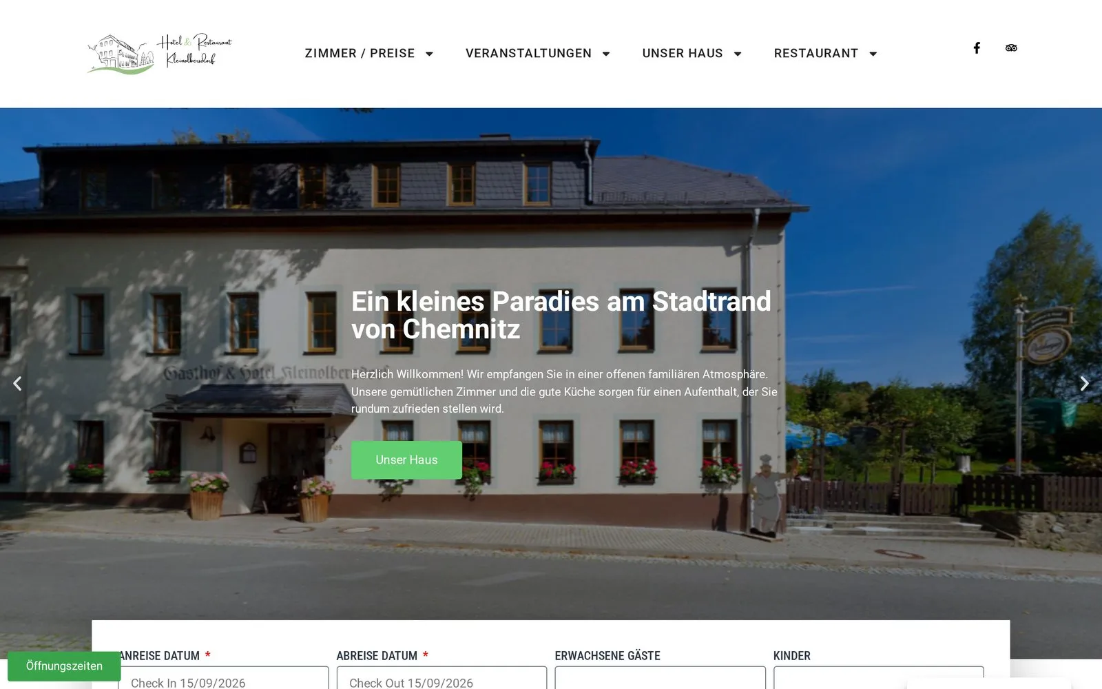 Startseite von Hotel & Restaurant Kleinolbersdorf