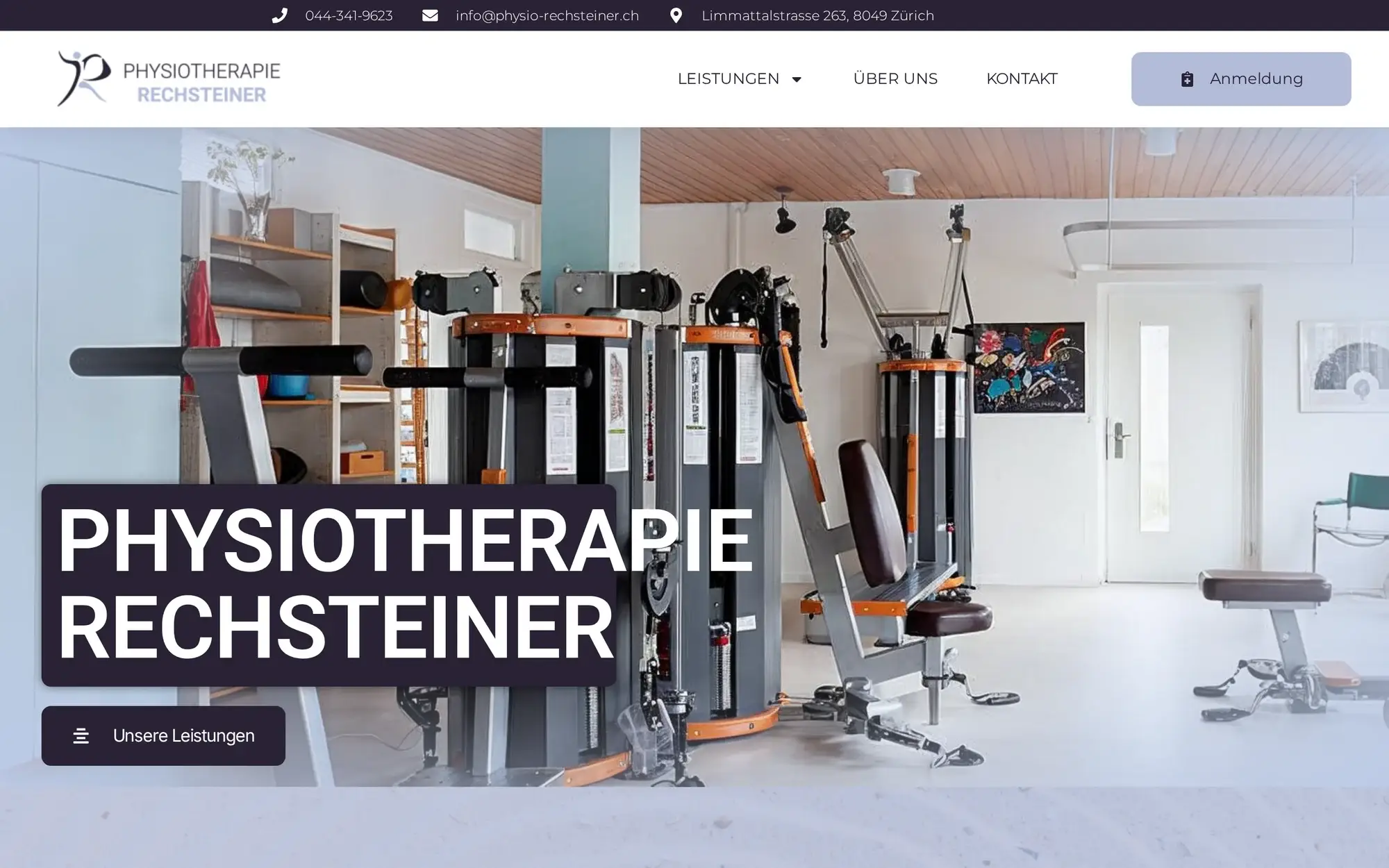 Startseite von Physiotherapie Rechsteiner