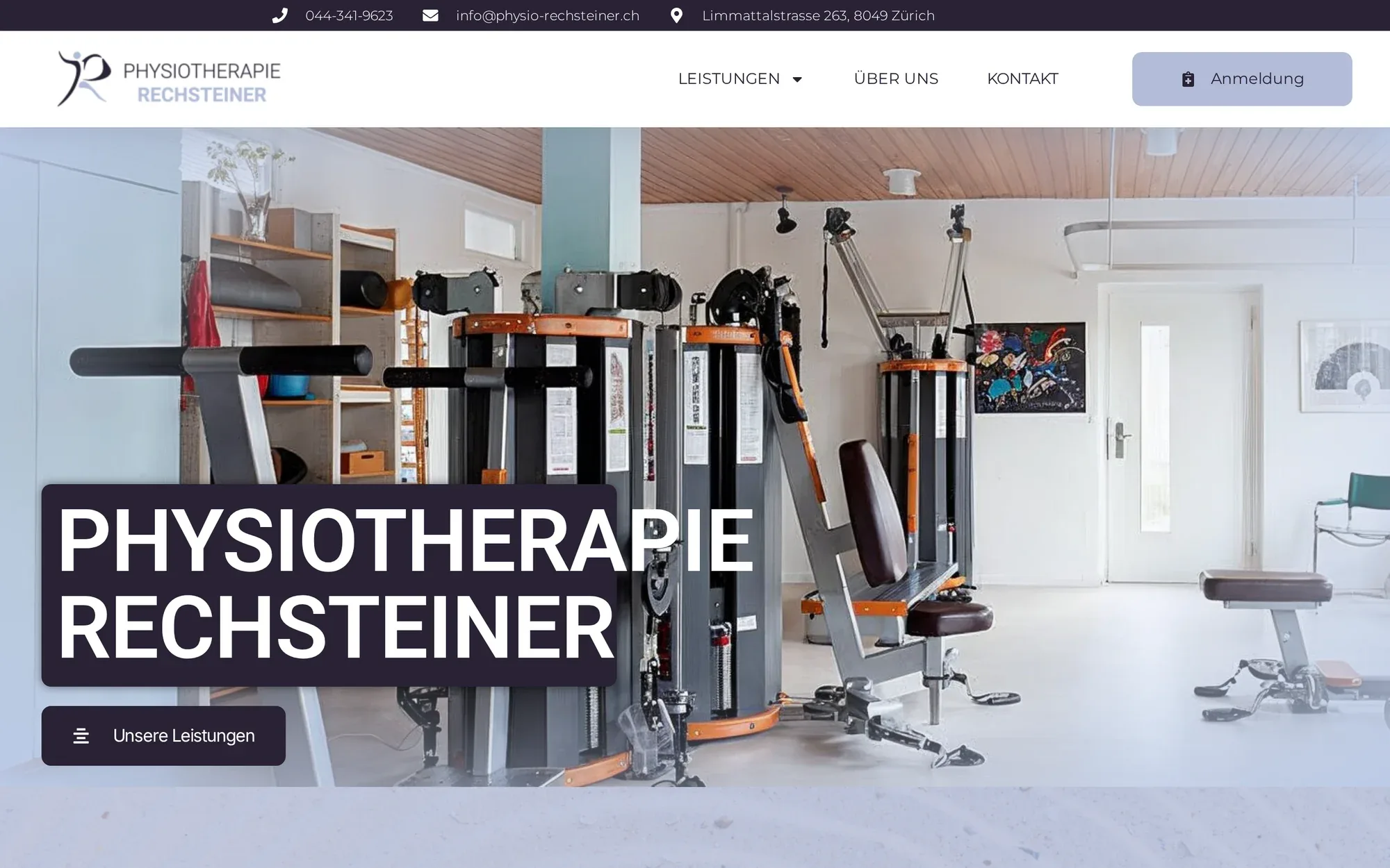 Startseite von Physiotherapie Rechsteiner