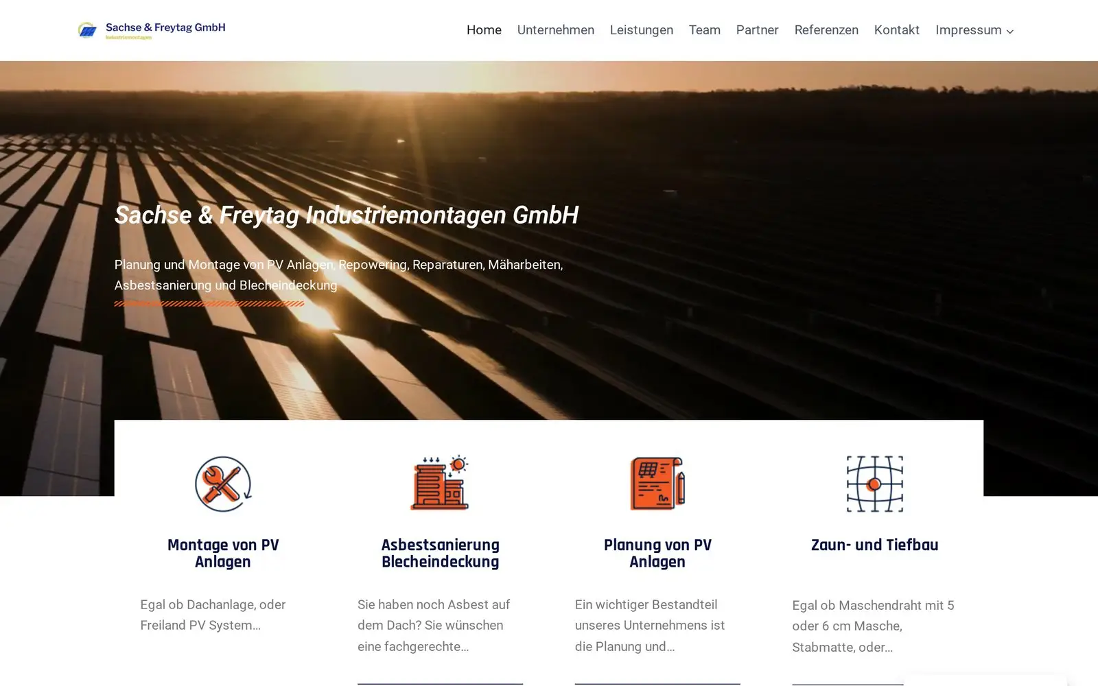 Startseite von Sachse & Freytag Industriemontagen GmbH