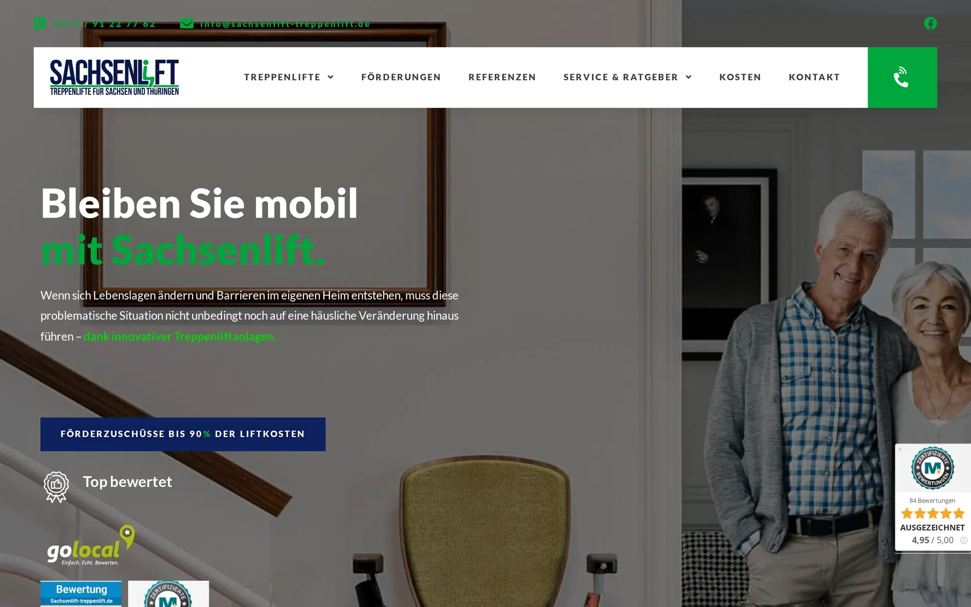 Startseite von Sachsenlift