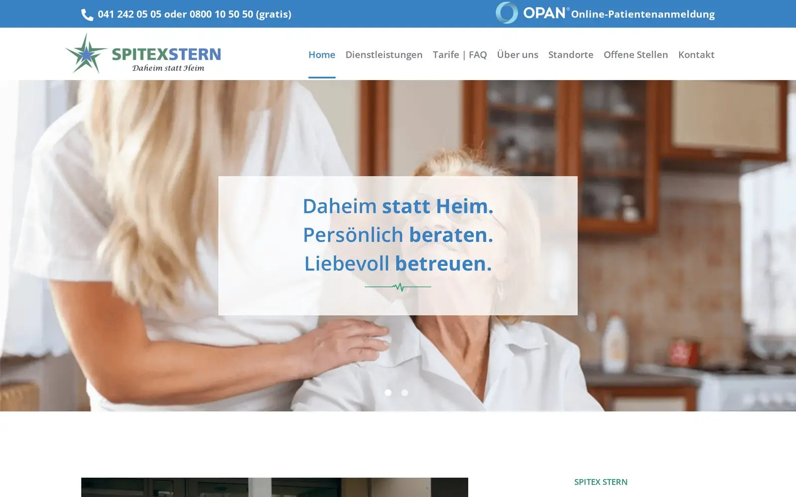 Startseite von Spitex Stern