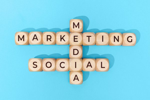 Social Media Marketing words on wooden blocks